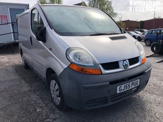 Location: Nottingham - 2005 RENAULT TRAFIC SL27 DCI 100 SWB Panel Van REG: GJ55PUA, Keys: No, MOT Expiry date: 29/03/2025, 1870 Diesel, 6 Speed Manual Diesel, Former Keepers: 6