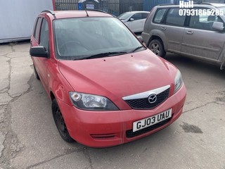 Location: Hull - 2003 MAZDA 2 S 5 Door Hatchback REG: GJ03UAU, Keys: No, MOT Expiry date: 06/01/2025, 1242 Petrol, 5 Speed Manual Petrol, Former Keepers: 6