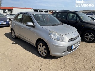 Location: Leeds - 2011 NISSAN MICRA ACENTA 5 Door Hatchback REG: VK11GVD, Keys: No, MOT Expiry date: 15-11-2024, 1198 Petrol, 5 Speed Manual Petrol, Former Keepers: 2