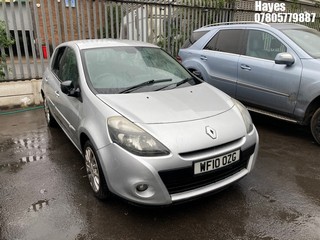 Location:  Hayes - 2010 RENAULT CLIO DYNAMIQUE TOMTOM 16V 5 Door Hatchback REG: WF10OZG, Keys: No, MOT Expiry date: 26/06/2025, 1149 Petrol, 5 Speed Manual Petrol, Former Keepers: 6