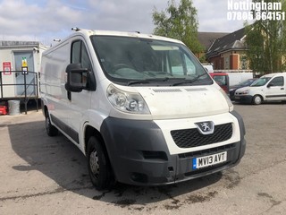 Location: Nottingham - 2013 PEUGEOT BOXER 330 L2H1 HDI PANEL VAN REG: MV13AVT, 2198cc DIESEL, 6 SPEED MANUAL DIESEL, Former Keepers: 4, Keys: Yes, MOT Expiry date: 04/12/2025