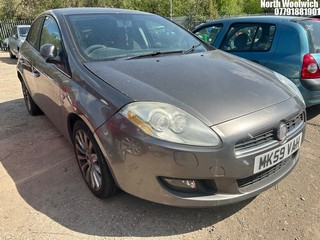 Location: North Woolwich - 2009 FIAT BRAVO DYNAMIC TJET 150 5 Door Hatchback REG: MK59VAH, Keys: No, MOT Expiry date: 22/10/2025, 1368 Petrol, 6 Speed Manual Petrol, Former Keepers: 10