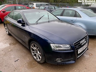 Location: North Woolwich - 2009 AUDI A5 SPORT TDI QUATTRO A Coupe REG: GV58KXM, Keys: No, MOT Expiry date: 08/10/2024, 2967 Diesel, 6 Speed Auto Diesel, Former Keepers: 4