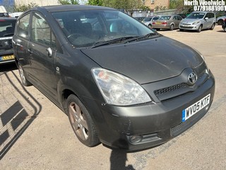 Location: North Woolwich - 2005 TOYOTA COROLLA VERSO VVT-I T3 MPV REG: WV05KTF, Keys: No, MOT Expiry date: 21/02/2024, 1794 Petrol, 5 Speed Manual Petrol, Former Keepers: 5