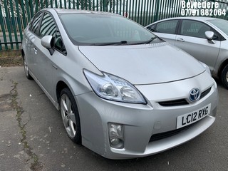 Location: BELVEDERE - 2012 TOYOTA PRIUS T3 VVT-I CVT 5 DOOR HATCBACK REG: LC12RXG, 1797cc HYBRID ELECTRIC, VARIABLE 1 SPEED AUTO PETROL/E, Former Keepers: 6, Keys: No, MOT: Expiry date15.12.2025