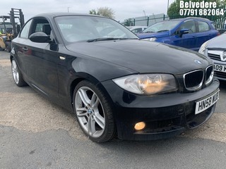 Location: Belvedere - 2009 BMW 125i M SPORT COUPE  REG: HN58WUB, 2996cc PETROL, 6 SPEED MANUAL PETROL, Former Keepers: 2, Keys: Yes, MOT Expiry date: 19.06.2016