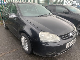 Location: Belvedere - 2007 VOLKSWAGEN GOLF MATCH FSI 115 5 Door Hatchback REG: HW57HUH, Keys: No, MOT Expiry date: 24.07.2024, 1598 Petrol, 6 Speed Manual Petrol, Former Keepers: 5