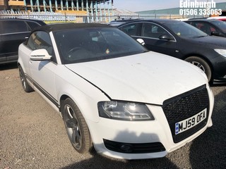 Location: Edinburgh - 2009 AUDI A3 SPORT TDI Convertible REG: MJ59OFA, Keys: No, MOT Expiry date: 05/10/2025, 1595 Diesel, 5 Speed Manual Diesel, Former Keepers: 7