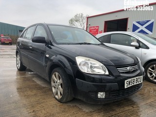 Location: Edinburgh - 2009 KIA RIO BLACK CRDI 5 Door Hatchback REG: SW58BCU, Keys: No, MOT Expiry date: 15/12/2024, 1493 Diesel, 5 Speed Manual Diesel, Former Keepers: 5