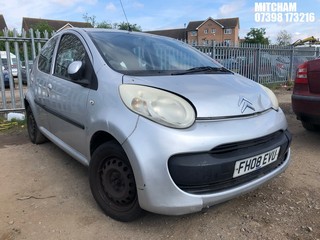 Location: MITCHAM - 2008 CITROEN C1 RHYTHM 5 DOOR HATCHBACK REG: FH08EVU, 998cc PETROL, 5 SPEED MANUAL PETROL, Former Keepers: 6, Keys: No, MOT: Expiry date26/02/2026