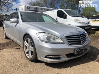 Location: Mitcham - 2010 MERCEDES-BENZ S350 BLUEEFFIC L CDI A 4 Door Saloon REG: S600ACA, Keys: No, MOT Expiry date: 26/01/2025, 2987 Diesel, 7 Speed Auto Diesel, Former Keepers: 3