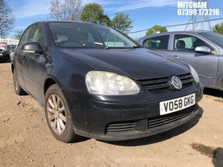 Location: Mitcham - 2008 VOLKSWAGEN GOLF MATCH TDI 105 A 5 Door Hatchback REG: VO58GKG, Keys: No, MOT Expiry date: 29/12/2024, 1896 Diesel, 5 Speed Auto Diesel, Former Keepers: 5