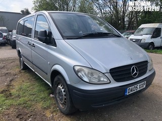 Location: Mitcham - 2005 MERCEDES VITO 111 CDI LONG Van With Side Windows REG: DA05XXP, Keys: No, MOT Expiry date: 13/07/2024, 2148 Diesel, 6 Speed Manual Diesel, Former Keepers: 4