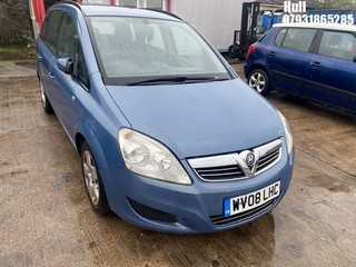 Location: Hull - 2008 VAUXHALL ZAFIRA EXCLUSIV MPV REG: WV08LHC, Keys: No, MOT Expiry date: 18/01/2025, 1598 Petrol, 5 Speed Manual Petrol, Former Keepers: 9