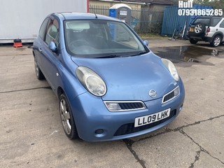 Location: Hull - 2009 NISSAN MICRA ACENTA 3 Door Hatchback REG: LL09LHK, Keys: No, MOT Expiry date: 18/12/2024, 1240 Petrol, 5 Speed Manual Petrol, Former Keepers: 4
