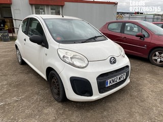 Location: Leeds - 2012 CITROEN C1 VT 3 Door Hatchback REG: KN12WPZ, Keys: No, MOT Expiry date: 20-10-2024, 998 Petrol, 5 Speed Manual Petrol, Former Keepers: 2