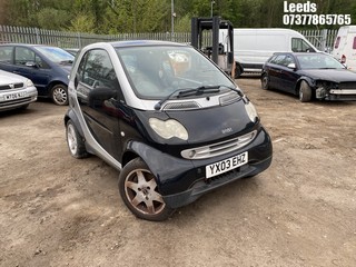 Location: Leeds - 2003 SMART CITY PULSE 50 AUTO Coupe REG: YX03EHZ, Keys: No, MOT Expiry date: 11-09-2024, 599 Petrol, 6 Speed Auto Petrol, Former Keepers: 12