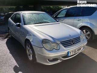 Location:  Hayes - 2006 MERCEDES C160 SE AUTO Coupe REG: YT56MWM, Keys: No, MOT Expiry date: 11/10/2025, 1796 Petrol, 5 Speed Auto Petrol, Former Keepers: 8