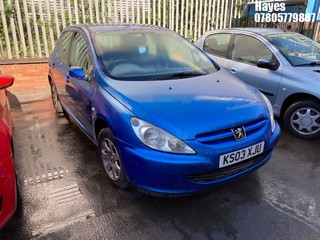 Location:  Hayes - 2003 PEUGEOT 307 S 5 Door Hatchback REG: KS03XJU, Keys: No, MOT Expiry date: 13/11/2024, 1587 Petrol, 5 Speed Manual Petrol, Former Keepers: 5
