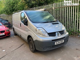Location:  Hayes - 2014 RENAULT TRAFIC LL29 DCI Panel Van REG: HJ14OER, Keys: No, MOT Expiry date: 02/08/2025, 1996 Diesel, 6 Speed Manual Diesel, Former Keepers: 3