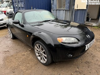 Location: North Woolwich - 2008 MAZDA MX-5 Convertible REG: SJ58OSG, Keys: No, MOT Expiry date: 23/06/2025, 1798 Petrol, 5 Speed Manual Petrol, Former Keepers: 3