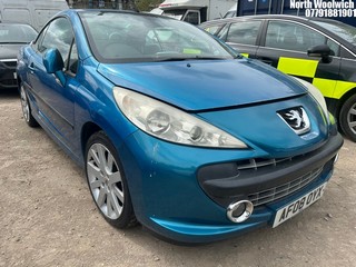 Location: North Woolwich - 2008 PEUGEOT 207 GT CC Convertible REG: AF08OYX, Keys: No, MOT Expiry date: 09/02/2025, 1598 Petrol, 5 Speed Manual Petrol, Former Keepers: 7