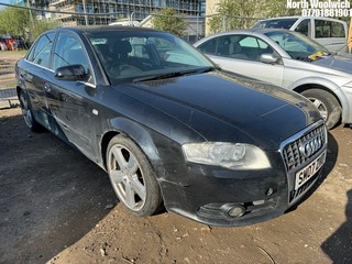 Location: North Woolwich - 2007 AUDI A4 S LINE T FSI 4 Door Saloon REG: SM07ZNO, Keys: No, MOT Expiry date: 30/12/2025, 1984 Petrol, 6 Speed Manual Petrol, Former Keepers: 5