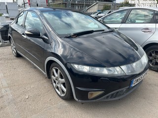 Location: North Woolwich - 2006 HONDA CIVIC EX I-VTEC 5 Door Hatchback REG: OW55AYX, Keys: No, MOT Expiry date: 18/02/2025, 1799 Petrol, 6 Speed Manual Petrol, Former Keepers: 3