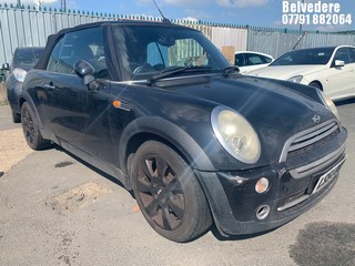 Location: Belvedere - 2005 MINI MINI COOPER AUTO Convertible REG: LS54UVP, Keys: No, MOT Expiry date: 03/02/2024, 1598 Petrol, Variable Speed Auto Petrol, Former Keepers: 10