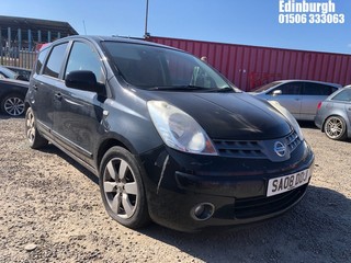 Location: Edinburgh - 2008 NISSAN NOTE TEKNA MPV REG: SA08DDJ, Keys: No, MOT Expiry date: 04/01/2025, 1598 Petrol, 5 Speed Manual Petrol, Former Keepers: 5