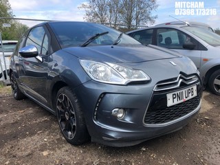 Location: Mitcham - 2011 CITROEN DS3 DSPORT HDI 110 3 Door Hatchback REG: PN11UPB, Keys: No, MOT Expiry date: 07/11/2024, 1560 Diesel, 6 Speed Manual Diesel, Former Keepers: 6