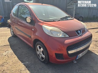 Location: Mitcham - 2009 PEUGEOT 107 VERVE 3 Door Hatchback REG: GL59KNZ, Keys: No, MOT Expiry date: 15/01/2025, 998 Petrol, 5 Speed Manual Petrol, Former Keepers: 4