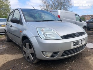 Location: Mitcham - 2003 FORD FIESTA ZETEC 5 Door Hatchback REG: GU03DYF, Keys: No, MOT Expiry date: 02/03/2025, 1388 Petrol, 5 Speed Manual Petrol, Former Keepers: 5