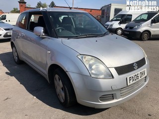 Location: Nottingham - 2006 SUZUKI SWIFT GL 3 Door Hatchback REG: PX06OHV, Keys: No, MOT Expiry date: 26/01/2025, 1328 Petrol, 5 Speed Manual Petrol, Former Keepers: 7