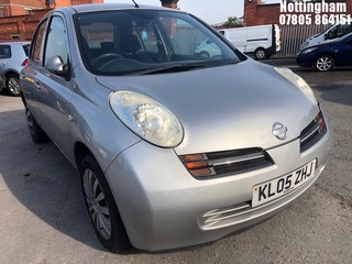 Location: Nottingham - 2005 NISSAN MICRA SE AUTO 5 Door Hatchback REG: KL05ZHJ, Keys: No, MOT Expiry date: 05/08/2025, 1240 Petrol, 4 Speed Auto Petrol, Former Keepers: 11