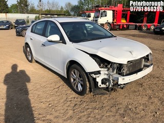 Location: Peterborough - 2014 CHEVROLET CRUZE LT 5 Door Hatchback REG: YW63EBG, Keys: No, MOT Expiry date: 18/04/2025, 1598 Petrol, 5 Speed Manual Petrol, Former Keepers: 2