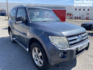 Location: South Wales - 2007 MITSUBISHI SHOGUN ELEGANCE DI-D SWB Estate REG: WN07SZL, Keys: No, MOT Expiry date: 20/01/2024, 3200 Diesel, 5 Speed Manual Diesel, Former Keepers: 3