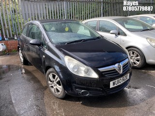 Location:  Hayes - 2010 VAUXHALL CORSA ENERGY 3 Door Hatchback REG: WU10RZE, Keys: No, MOT Expiry date: 28/04/2025, 1229 Petrol, 5 Speed Manual Petrol, Former Keepers: 6