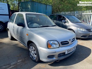 Location: Manchester - 2001 NISSAN MICRA S 3 Door Hatchback REG: SH51ETE, 998 Petrol, 5 Speed Manual Petrol, Former Keepers: 5, Keys: No, MOT Expiry date: 22/05/2025