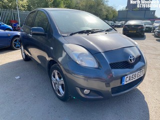 Location: North Woolwich - 2010 TOYOTA YARIS TR VVT-I 5 Door Hatchback REG: CA59EZT, Keys: No, MOT Expiry date: 22/05/2025, 1329 Petrol, 6 Speed Manual Petrol, Former Keepers: 6