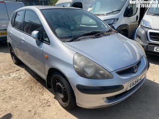 Location: North Woolwich - 2004 HONDA JAZZ SE CVT 5 Door Hatchback REG: VK54AWP, Keys: No, MOT Expiry date: 06/02/2025, 1339 Petrol, Variable Speed Auto Petrol, Former Keepers: 5
