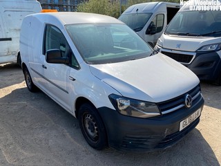 Location: North Woolwich - 2018 VOLKSWAGEN CADDY C20 STARTLINE TDI Panel Van REG: GL18LLM, Keys: No, MOT Expiry date: 15/01/2026, 1968 Diesel, 5 Speed Manual Diesel, Former Keepers: 1