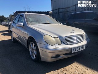 NOTE: ATF Registered Buyers ONLY - Location: Mitcham - 2003 MERCEDES C270 CDI ELEGANCE SE AUTO 4 Door Saloon REG: KV53YWE, Keys: No, 2685 Diesel, 5 Speed Auto Diesel, Former Keepers: 3