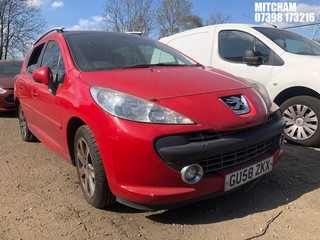 NOTE: ATF Registered Buyers ONLY - Location: Mitcham - 2008 PEUGEOT 207 SPORT SW Estate REG: GU58ZKX, Keys: No, 1598 Petrol, 5 Speed Manual Petrol, Former Keepers: 3