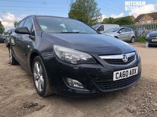 Location: MITCHAM - 2010 VAUXHALL ASTRA SRI 5 DOOR HATCHBACK REG: CA60AOX, 1598cc PETROL, 5 SPEED MANUAL PETROL, Former Keepers: 3, Keys: No, MOT: Expiry date13/12/2025