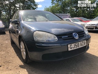 Location: Mitcham - 2008 VOLKSWAGEN GOLF MATCH TSI S-A 5 Door Hatchback REG: GJ58AZA, Keys: No, MOT Expiry date: 21/02/2025, 1390 Petrol, 7 Speed S-Auto Petrol, Former Keepers: 6