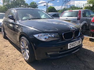 Location: Mitcham - 2007 BMW 116I SE 5 Door Hatchback REG: OV07LWT, Keys: No, MOT Expiry date: 12/03/2025, 1596 Petrol, 6 Speed Manual Petrol, Former Keepers: 9