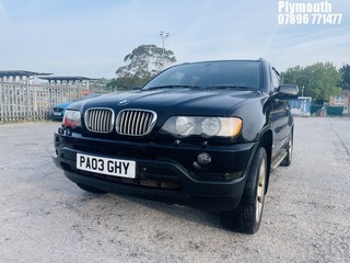 Location: Plymouth - 2003 BMW X5 D SPORT AUTO Estate REG: PA03GHY, Keys: No, MOT Expiry date: 30/03/2025, 2926 Diesel, 5 Speed Auto Diesel, Former Keepers: 9