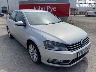 Location: South Wales - 2014 VOLKSWAGEN PASSAT HIGHLINE TDI BLUE 4 Door Saloon REG: FT63NWY, Keys: No, MOT Expiry date: 01-11-2024, 1598 Diesel, 6 Speed Manual Diesel, Former Keepers: 5