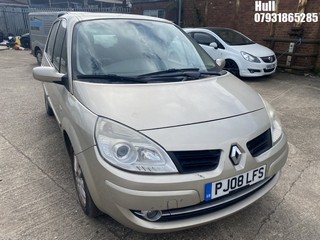 Location: Hull - 2008 RENAULT SCENIC DYNAMIQUE DCI 86 MPV REG: PJ08LFS, Keys: No, MOT Expiry date: 23/04/2025, 1461 Diesel, 5 Speed Manual Diesel, Former Keepers: 9